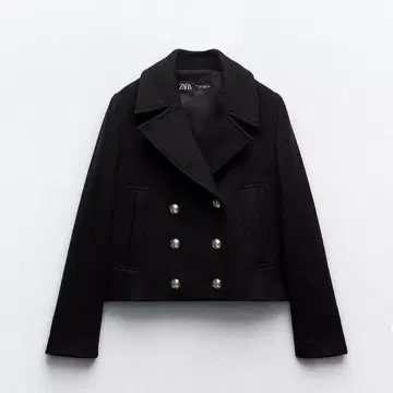 [ ZARA ] 크롭 더블 브레스트 코트