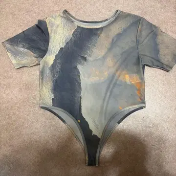 레이빔즈 프린트 바디수트 T셔츠