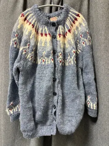 구제 vintage 페어아일 패턴 가디건 JAM