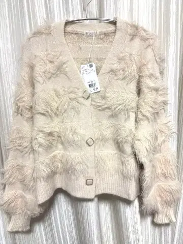 axis 베이지 플리스 가디건 F