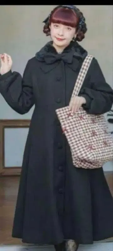 m petit 블랙 롱 코트 M