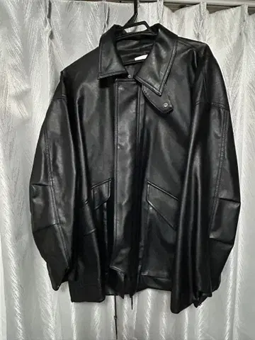 가죽 블루종 블랙