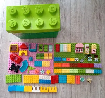 레고 듀플로 컨테이너 슈퍼 디럭스 + 기초판 + 덤 블록