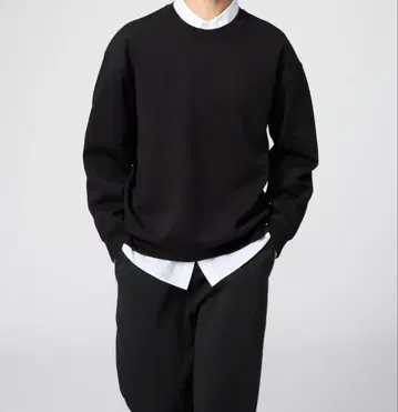 UNIQLO C 오버사이즈 스웨트 셔츠 블랙 XXL