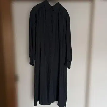 유니클로 벨티드 셔츠 원피스 짧은 기장 그레이 XL