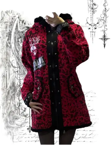 SEXPOT ReVeNGe 후드티 레오파드 무늬 y2k 펑크