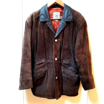 다크 브라운 빅 스웨이드 돈피 자켓 빈티지