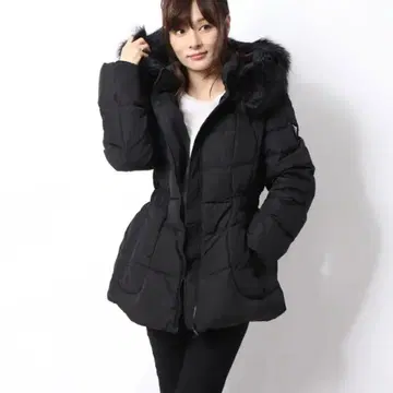 GUESS 여성용 다운 블랙 XS 게스