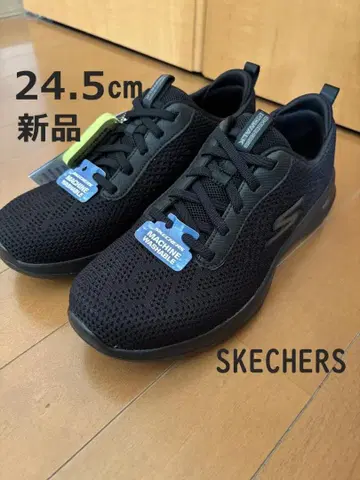 [ 새상품 ] 스케쳐스 여성용 스니커즈 블랙 워킹 24.5cm