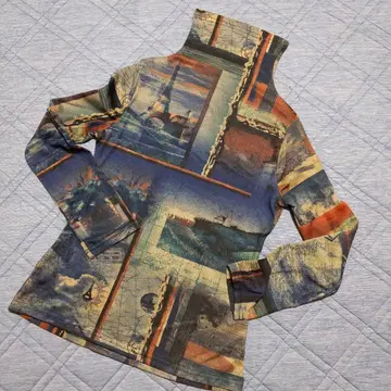 FORMICA 멀티 컬러 터틀넥 긴팔 상의 M