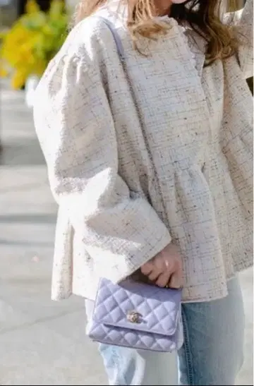 MAKE-AI 펄 트위드 자켓 make_ai