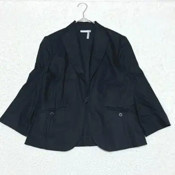 클래식 앙티에 테일러드 자켓 블랙 M 오피스 캐주얼 코튼