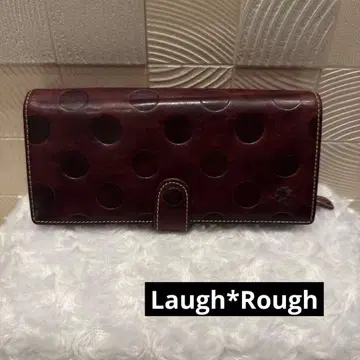 라플라프 Laugh*Rough 장지갑 가죽 도트 엠보