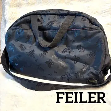 [컨디션 최상] 페이러 2way 하이디 자카드 보스턴 백 블랙