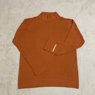 TINGRAM, 오렌지 브라운 하이넥 셔츠 골프웨어