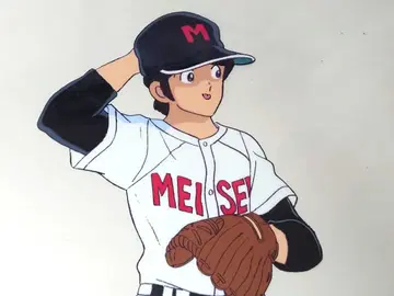 [ 미사용 ] 레어 아다치 미츠루 터치 애니메이션 셀화 [ 액자 포함 ]