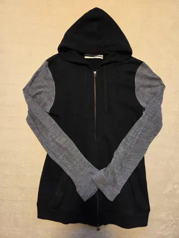 ROBERTA GELLER 더블 지퍼 후드티 블랙 44