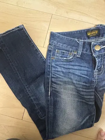 MOUSSY 스키니 데님 다크 블루 24인치