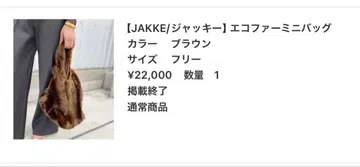 JAKKE 에코 퍼 미니백 브라운 프리 사이즈 도우즈이엠클래스