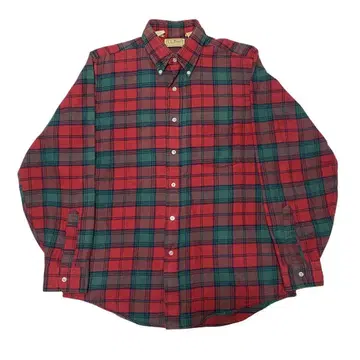 90s USA제 엘엘빈 긴팔 플란넬 셔츠 남성용 M 구제 의류