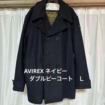 AVIREX 네이비 더블 피코트 L