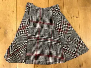 PROPORTION 체크 무늬 플레어 스커트 사이즈 3