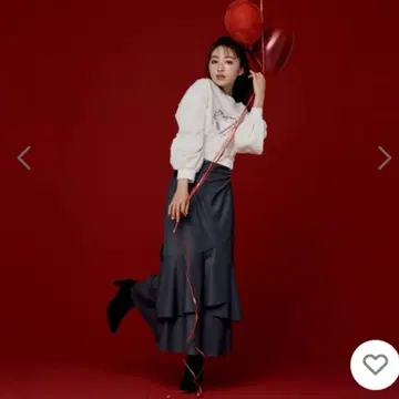 레어 JILL by JILL STUART 드레이프 캉캉 스커트 블루