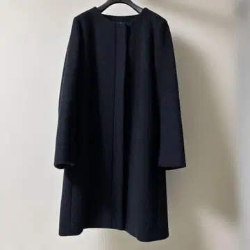 SLOBE IENA 슬로브 이에나 노카라 코트 네이비 퍼 카라 부착