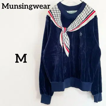 먼싱웨어 벨벳 상의 트레이닝복 롱T 네이비 가을/겨울