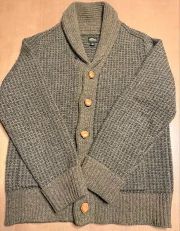 L.L.Bean 울 숄카라 가디건 올리브 엘엘빈