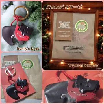 트래블러스 팩토리 [ 레어 ] 곰 샤케 블랙 x 빨간색 X'mas 패키지
