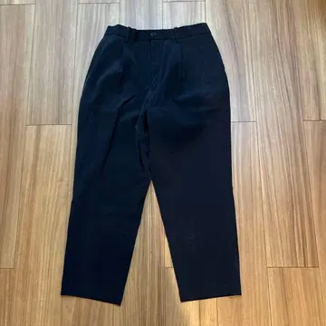 EN ROUTE 블랙 슬랙스 허리밴딩