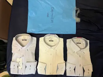 ORIHICA 스트레치 긴팔 와이셔츠 3종 세트