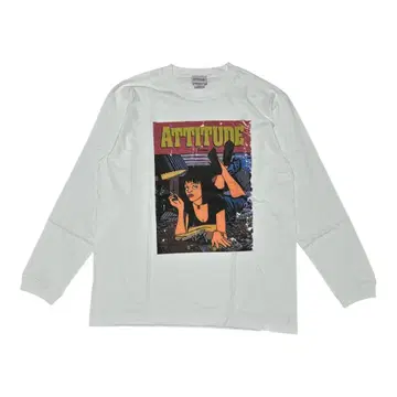 새상품 애티튜드 펄프 픽션 긴팔 T셔츠 롱티 L 초레어
