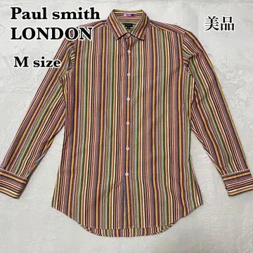 새상품급 폴스미스 런던 긴팔 셔츠 멀티 스트라이프 일본제 M 사이즈