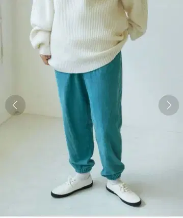 yuni 셔츠 콜 petti 검 헴 팬츠 터콰이즈