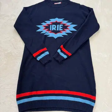 [ IRIE ] 아이리 라이프 기하학 패턴 니트 원피스 긴팔