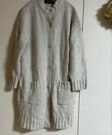 IVISTO 지온 상사 생성색 롱 가디건