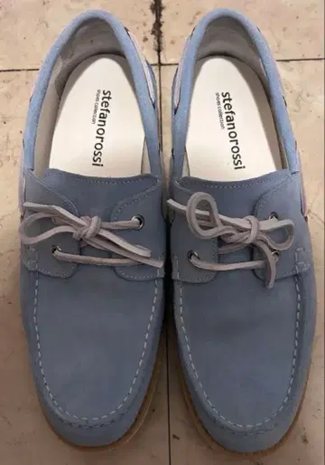 stefanrossi 라이트 블루 데크 슈즈