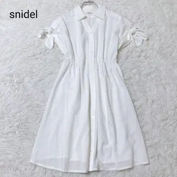 스나이델 여성용 원피스 화이트 F 반팔 봄/여름 무지 캐주얼