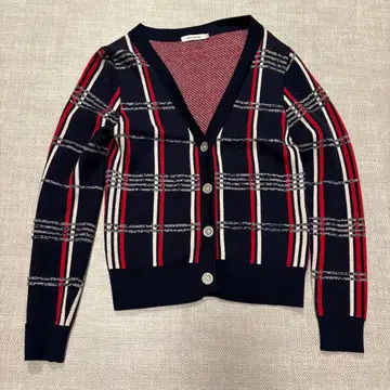 GUILD PRIME 체크 무늬 가디건 사이즈 34