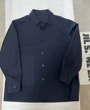 질 샌더 울 오버 셔츠 스티치 [ 시착만 한 상품 ]