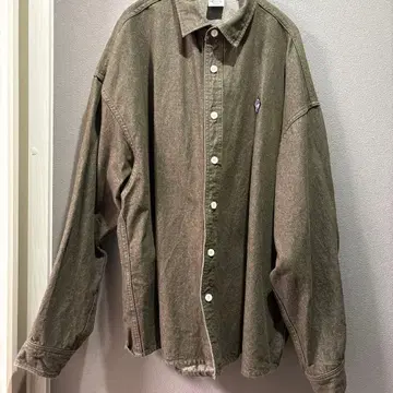 keboz 데님 셔츠 M 카키 인기 색상