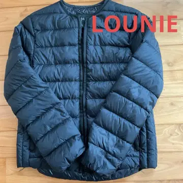 루니 다운 자켓 블랙 후드 부착 블랙 M L 클리닝 완료