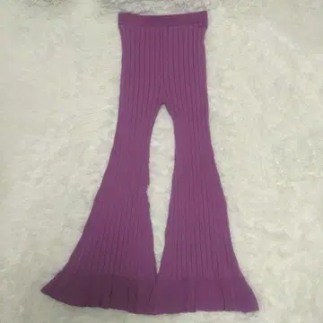 니트 플레어 팬츠 리브 핑크 퍼플 itimi