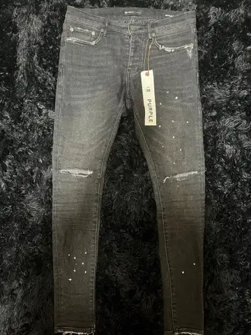 PURPLE 스키니 팬츠 사이즈 28 데미지 가공