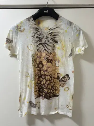 maxsix T셔츠 파인애플과 나비 디자인 T셔츠