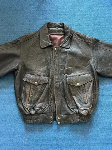 A2형 다크 브라운 가죽 자켓