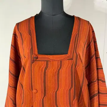 기모노 겉옷 도중기 도유키 코트 이중 기모노 변형 줄무늬 스트라이프 포켓