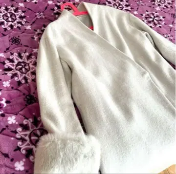 퍼 부착 롱 코트 사이즈 38